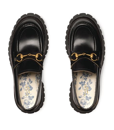 gucci brown lug sole loafers|Gucci lug sole horsebit loafer.